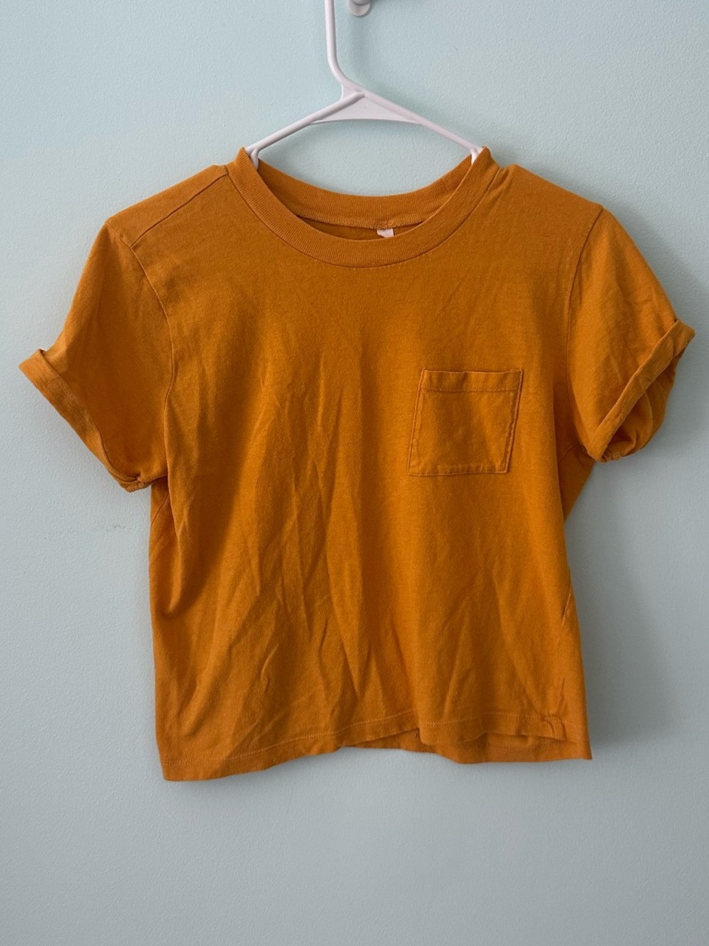 Me to We Short Sleeve Pocket Tee - Mustard